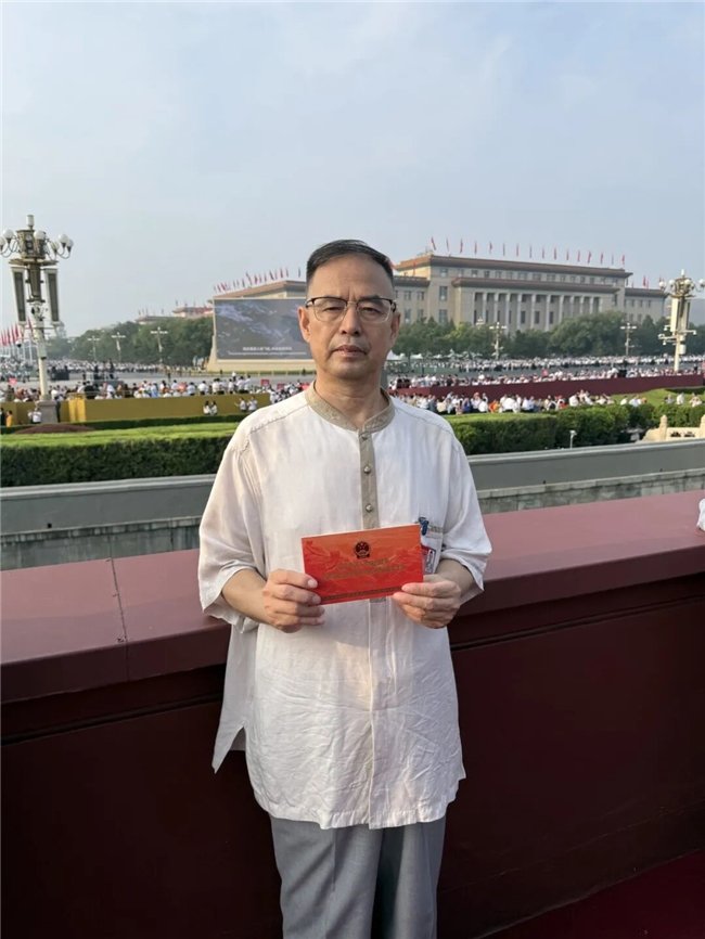 在庄严的天安门广场